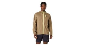 Veste impermeable asics fujitrail waterproof beige homme