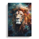 Leo Zodiac Impressionism Art No.2 Canvas Print for Living Room Bedroom Home Office Décor, Wall Art Picture Ready to Hang, 30x20 Inch (76x50 cm)