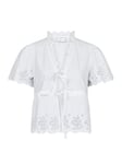 Satsi Embroidery Blouse - White