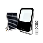 Garza - Projecteur solaire LED d'extérieur 60 W avec télécommande, lumière froide 6500 K réglable, programmable, IP65 étanche, câble de 4,7 m