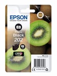 Genuine Epson 202, Kiwi Photo Black Original Ink Cartridge, T02F1, C13T02F14010