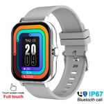 Montre Connectée Bluetooth Pour Homme Et Femme,Fitness,Appel,Montres Connectées,Étanche,Android,Ios,2023 - Type Grey