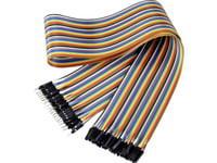 Renkforce Jkmf406 Jumperkabel Arduino, Banana Pi, Raspberry Pi [40X Thread Bridge-Kontakt - 40X Thread Bridge-Uttag] 60,00 Cm Flerfärgad