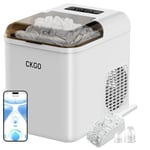 ZZLLKQ Machine à Glaçons Intelligente, 2 Tailles de Glace Machine Wi-Fi Contrôle par APP, Autonettoyant Machine a Glacons, 15kg en 24h, 9 Glaçons en 6-10 Minutes Comptoir pour Maison Camping Fête