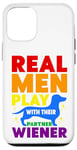 Coque pour iPhone 12/12 Pro Rainbow LGBT Love Weiners Dogs Love Love Funny Gay Man Pride Fun