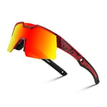 FEISEDY Lunettes de Vélo Enfants Polarisées Jeunesse Sport Lunettes de Soleil 8-16 Ans Baseball Lunettes de Sport Protection UV400 Garçons Filles B0093