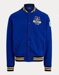 Polo Ralph Lauren Track 67 College Jersey Jacket Blue Size Medium 