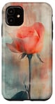 Coque pour iPhone 11 Rose grunge douce atmosphère rêveuse rose art