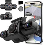 4 Canaux Dashcam Voiture 4x1080P Avant,Arrière,Gauche et Droite Dash Cam avec GPS WiFi,Vue à 360°,Mode Parking 24H,Vision Nocturne Caméra Embarquée avec CPL,WDR 3,0¿ Max 256GB Libre 128GB