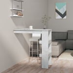 Table de bar murale Gris Béton 102x45x103,5cm Bois d'ingénierie The Living Store Gris