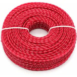 Fil Coupe Bordure Universel, Ligne de en Nylon 3.0 mm, Fil en Nylon Débroussailleuse Robuste pour Bosse Tête Tondeuse À Gazon de Jardinage (Twist,