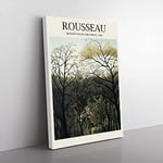 Big Box Art Rendezvous in The Forest Henri Rousseau Canvas Wall Art Print Ready to Hang Picture, 76 x 50 cm (30 x 20 Inch), Exhibition