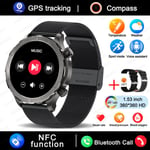 2024Uusi Bluetooth Call Smart Watch Miesten Huawei 1.53 Amoled-Näytön Sykemittari Nfc Ip68 Vedenpitävä Gps Sport Smart Watch_Black Mesh Belt 2A_GPS Smart Watch