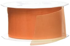 C.E. Pattberg SHEER orange Ruban en Organza scintillant et soyeux, Rouleau de 25 m, Largeur 40 mm, Accessoire de Décoration & Bricolage, Ruban Décoratif pour Présents et Table de Fête