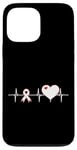 iPhone 13 Pro Max Heart Beats Pulse Ribbon Wear Red Heart Disease Awareness Case