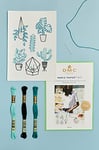 DMC - KIT Magic Paper Cactus Collection en broderie traditionnelle | Contient 1 feuille magique imprimée A5, fils, aiguille et explications - Customisation facile et rapide