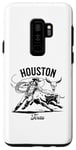 Coque pour Galaxy S9+ Houston Texas Rodeo Bull Rider Steer Wrangler Cowboy