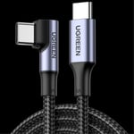 UGREEN USB-C til vinklet USB-C-kabel, PD, 100W, 5A, 1m