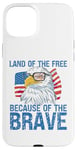 Coque pour iPhone 15 Plus USA Eagle Land of the Free à cause du courageux 4 juillet