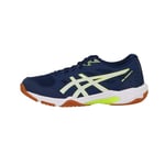 Asics Homme Gel-Rocket 11 Sneaker, Blue Expanse Safety Yellow, 39.5 EU