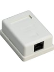 Pro 1-port RJ45 surface mount installation box CAT 6 UTP white