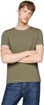 Tommy Hilfiger Men's Short Sleeve Round Neck Stretch Slim Fit T-Shirt, Green (Battle Green), S