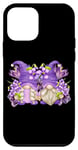 Coque pour iPhone 12 mini Purple Violet Flower Lover Spring Gnome Couple Floral Summer