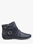 Hotter Hampstead Leather Retro Biker Ankle Boots