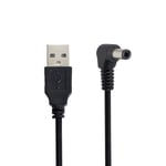 USB 2.0 Un type mâle à droite Angled 90 Degree 5.5 x 2.5mm DC 5V Power Plug Barrel Connector Charge Cable 80cm