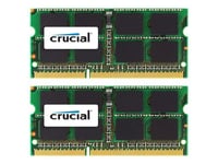 Crucial - DDR3 - kit - 8 Go: 2 x 4 Go - SO DIMM 204 broches - 1333 MHz / PC3-10600 - CL9 - 1.35 / 1.5 V - mémoire sans tampon - non ECC - pour Apple iMac; Mac mini (milieu 2011); MacBook Pro...