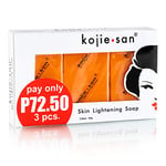 Kojie San Skin Lightening Kojic Acid Soap 3 Bars - 100g Fades Age Spots, Freckles, and Other Signs of Sun Damage and Heals Acne Blemishes and Erases Red Marks and Scars by Kojie San (5)