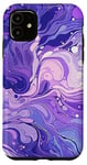 iPhone 11 Swirl Purple Color Illustration Pattern Abstract Art Case