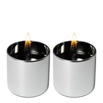 Tenderflame - Lilly bordslykta 8 cm 2-pack silver