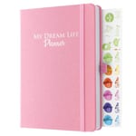 Daily, Weekly & Monthly Life Planner Perfect for 2025 to Help You Achieve Your Goals and Increase your Productivity, A5 Hardcover Undated 6 months Diary with Stickers & Gift Box