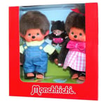 Monchhichi Doll - MONCHHICHI - Familjeset - 3 dockor - 20 cm - Avtagbar napp