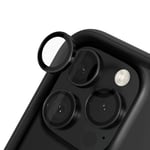 RhinoShield Protection d'objectif en verre trempé 9H compatible avec [iPhone 16 Pro / 16 Pro Max] | Résistance aux chocs et aux rayures, haute clarté, protection anti-éclats, techn anti-buée - Noir