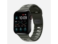 Nomad Sport Band, Klockarmband, Apple, Watch, Gjuten Aluminium, Gummi, Grön, 135 Mm