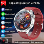 2024 Uutta Huawei Outdoor Sports Smart Watch Miesten Amoled-Näyttö Nfc Gps-Kompassi Syke Vesitiivis Bluetooth Call Smartwatch_Silver red_1.85 HD Large Screen