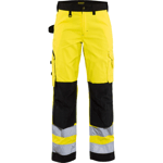 DAME HI-VIS BUKSER GUL/SORT C4