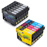 OfficeWorld Remplacer pour Epson T129 T1291 T1292 T1293 T1294 Cartouches d'encre, 6 Noir/2 Cyan/2 Magenta/2 Jaune Compatible Avec