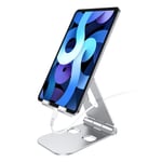 SmartDevil Tablet Stand,Multi Angle Foldable Adjustable Desk Tablet Stand Holder Compatible with Pad Pro Pad Mini 5 4 3 2 Pad Air 3 2 1 Nintendo Switch Galaxy Tab A / S5 / S4 (4.7-13")-Sliver