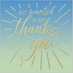 Abacus Cards Contemporary 'Just wanted to say THANK YOU' Greeting Card - Goodbye And Good Luck - Embossed With A Foil Finish - From The Velvet Ink Range