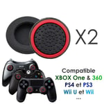 Paire De Protection Grip Silicone Pour Joystick De Ps4 Ps3 Xbox ... Rouge