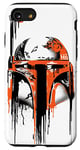 iPhone SE (2020) / 7 / 8 Star Wars Boba Fett Helmet Paint Drip White Case