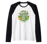 Pickle sandwich is a big dill Funny pickle sandwich Raglan Baseball Tee