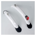 Byrhgood 14 Pouces vélo Pliant Garde-Boue Avant Fender 2PCS arrière vélo vélo Boue VTT Garde Ailes vélo avec Accessoires vélo Lumière arrière (Color : D Brake White)