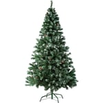 Sapin de Noël artificiel avec pommes de pin et support métallique 180cm - Sapin de Noël artificiel, Sapin de Noël artificiel avec pommes de pin,