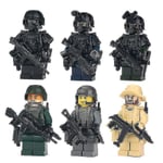 6 st Moc Swat City Mini Militära vapen Playmobil Figurer Bygg