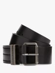 AllSaints Justin Leather Belt, Black