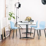 RBM Allround, pöytä laminaatti pöytälevyllä 73cm korkea Musta Vaaleanharmaa 180x80 cm